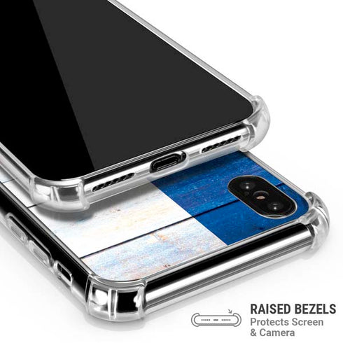 Texas Flag Light Wood iPhone XS Max Clear Case